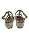 Valentino Garavani Shoe Size 40.5 Beige Pink & White Leather Upper Caged Flats Beige Pink & White / 40.5