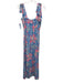 Lilly Pulitzer Size S Blue, Pink & White Rayon Blend Tie Shoulder Floral Dress Blue, Pink & White / S