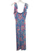 Lilly Pulitzer Size S Blue, Pink & White Rayon Blend Tie Shoulder Floral Dress Blue, Pink & White / S