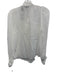 Alice + Olivia Classics Size S White Viscose Long Balloon Sleeve Button Up Top White / S