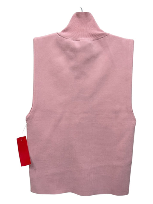 Alice + Olivia Size S Light Pink Viscose Mock Neck Sleeveless Knit Top Light Pink / S