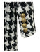 Alice + Olivia Size S Black & White Acrylic Houndstooth Pattern Block Maxi Coat Black & White / S