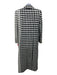 Alice + Olivia Size S Black & White Acrylic Houndstooth Pattern Block Maxi Coat Black & White / S