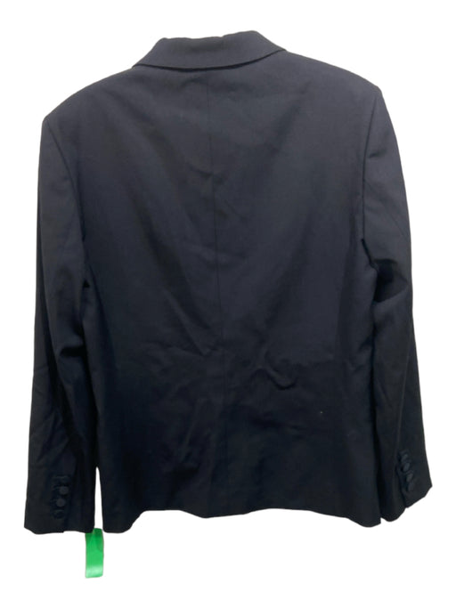 Gucci Size Large Black Wool Blend Shoulder Pads Single Button Pockets Jacket Black / Large
