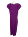 One Grey Day Size Small Purple Nylon Blend Cap Sleeve Ribbed Knit Dress Purple / Small