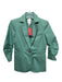 5a7 Cinq a Sept Size 00 Green Cotton Blend Rouched Sleeve Heathered Jacket Green / 00