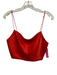 Alice + Olivia Size S Red Triacetate Blend Crop Back Zip Spaghetti Straps Top Red / S