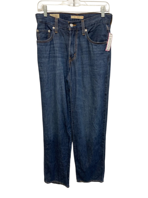 Levi's Size 25 Medium Wash Cotton Baggy Fit Mid Rise Straight Leg Jeans Medium Wash / 25