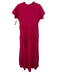 Marie Oliver Size XS Hot pink Rayon & Silk Ruffle Trim keyhole front Maxi Dress Hot pink / XS