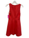 4C Size 0 Coral Pink Cotton Burlap V Neck Sleeveless Fit & Flare Dress Coral Pink / 0