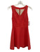 4C Size 0 Coral Pink Cotton Burlap V Neck Sleeveless Fit & Flare Dress Coral Pink / 0