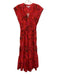 Derek Lam 10 Crosby Size 0 Red, Brown, Pink Polyester psychedelic Maxi Dress Red, Brown, Pink / 0