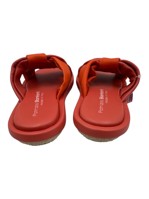 Patrizia Bonfanti Shoe Size 37 Red & Orange Leather Upper Woven Slide Sandals Red & Orange / 37