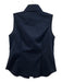 Hinson Wu Size XS Dark Blue Cotton Sleeveless Pintuck Collar Buttons Top Dark Blue / XS