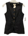 DL1961 Size XS Black Linen Buttons Sleeveless Vest Top Black / XS