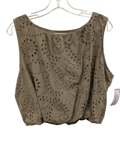 California Southern Style Size XS/S Taupe Beige Cotton Sleeveless Short Set Taupe Beige / XS/S