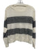 Vince Size XS Cream White & Black Linen Long Sleeve Stippling Semi Sheer Top Cream White & Black / XS