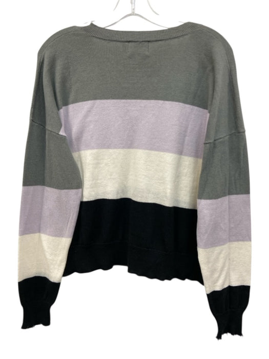 Nation Los Angeles Size S Gray, Purple & Black Cotton & Alpaca Blend Sweater Gray, Purple & Black / S