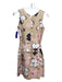 Tyler Boe Size XS Beige & Pink Cotton Blend Floral V Neck Sleeveless Dress Beige & Pink / XS