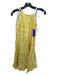 Joie Size XS Yellow & White Cotton Sleeveless Ribbon Tie Tassel Shift Dress Yellow & White / XS