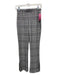 Fifteen Twenty Size XS Black & White Polyester Blend Elastic Waist Plaid Pants Black & White / XS