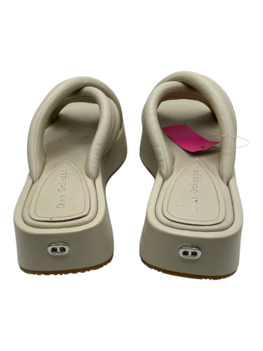 Dee Ocleppo Shoe Size 8 Beige Leather & Rubber Square Toe Chunky Sandals Beige / 8