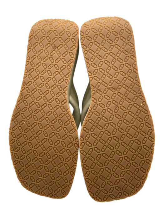 Dee Ocleppo Shoe Size 8 Beige Leather & Rubber Square Toe Chunky Sandals Beige / 8