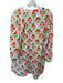 Compania Fantastica Size XL White & Orange Cotton Long Sleeve Tassel Flowy Dress White & Orange / XL