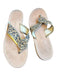 Jack Rogers Shoe Size 9 Black & Tan Leather Thong Cheetah Sandals Black & Tan / 9