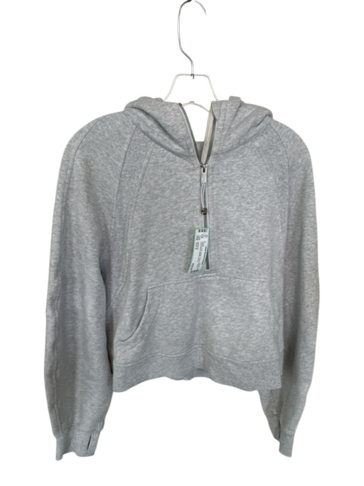 Lululemon Size Est S Heather Gray Cotton Hood Cropped Long Sleeve Jacket Heather Gray / Est S