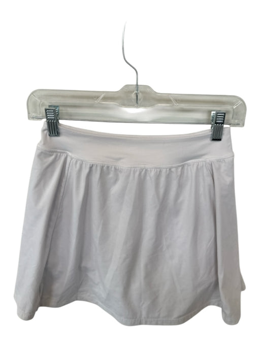 Splits 59 Size S White Nylon Blend Mini Slit built in shorts Athletic Skirt White / S