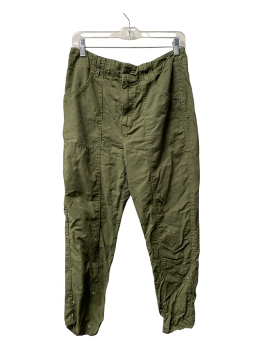 Veronica Beard Size 30 Army Green Cotton Pockets zip fly High Rise Cargo Pants Army Green / 30