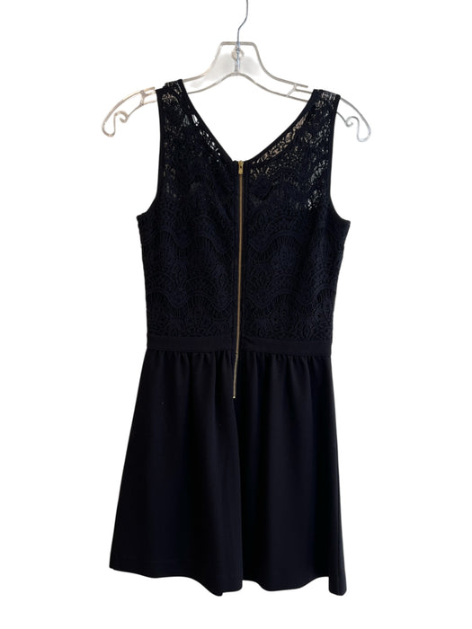 Lilly Pulitzer Size XS Black Cotton & Nylon High Round Neck Sleeveless Dress Black / XS