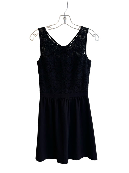 Lilly Pulitzer Size XS Black Cotton & Nylon High Round Neck Sleeveless Dress Black / XS