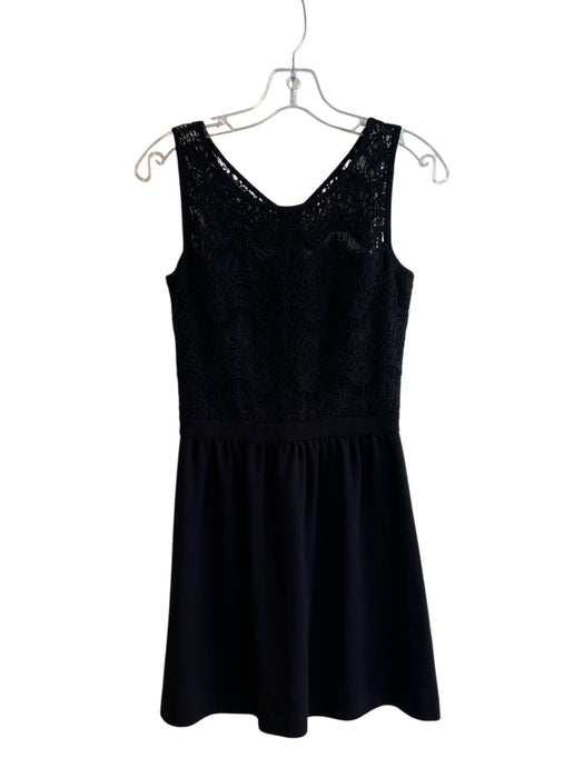 Lilly Pulitzer Size XS Black Cotton & Nylon High Round Neck Sleeveless Dress Black / XS