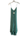 Free People Size Small Green Viscose V Neck Sleeveless Maxi Strappy Back Dress Green / Small
