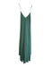 Free People Size Small Green Viscose V Neck Sleeveless Maxi Strappy Back Dress Green / Small