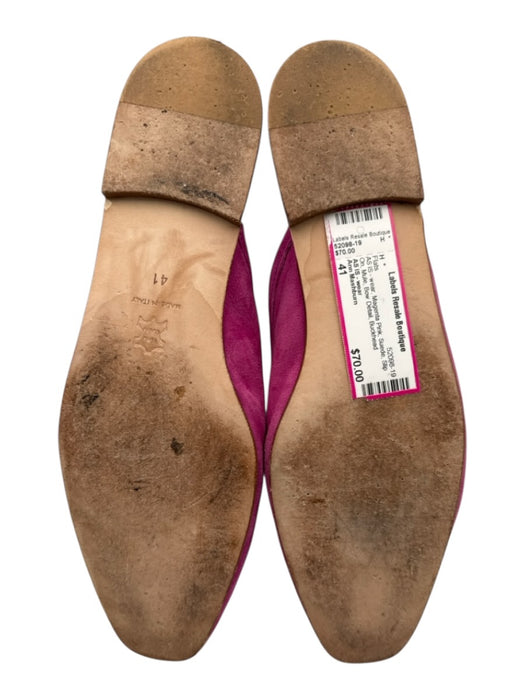 Ann Mashburn Shoe Size 41 Magenta Pink Suede Slip On Mule Bow Detail Flats Magenta Pink / 41