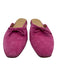 Ann Mashburn Shoe Size 41 Magenta Pink Suede Slip On Mule Bow Detail Flats Magenta Pink / 41