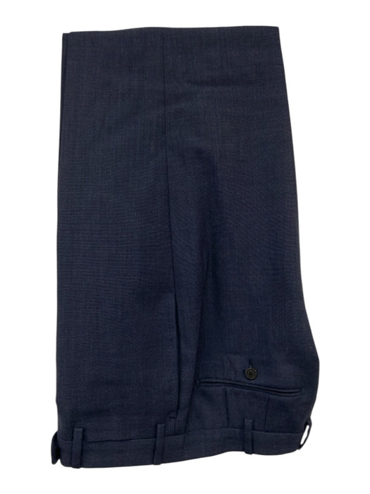 Sid Mashburn Navy Wool Solid Ticket Pocket Notched Lapel Men's Suit Navy / 50