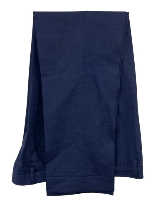 Sid Mashburn Navy Wool Solid Ticket Pocket Notched Lapel Men's Suit Navy / 50