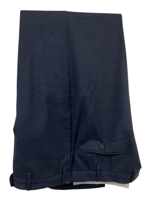 Sid Mashburn Navy Wool Solid Ticket Pocket Notched Lapel Men's Suit Navy / 50