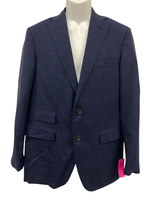 Sid Mashburn Navy Wool Solid Ticket Pocket Notched Lapel Men's Suit Navy / 50