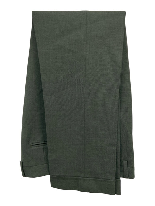 Sid Mashburn AS IS Green Wool Solid Ticket Pocket Notched Lapel Men's Suit Green / 50