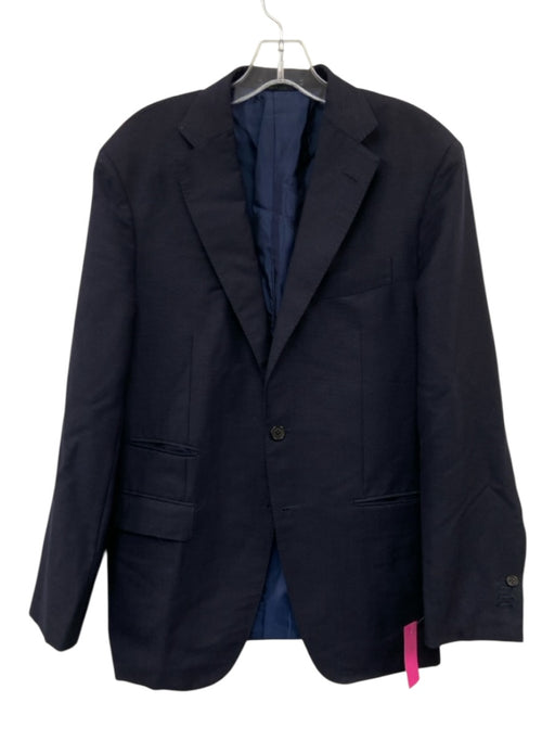 Sid Mashburn Navy Wool Blend Solid Ticket Pocket 2 Button Men's Blazer Navy / 50