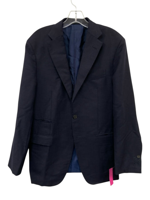 Sid Mashburn Navy Wool Blend Solid Ticket Pocket 2 Button Men's Blazer Navy / 50