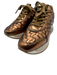 Softwaves Shoe Size 36 Copper Leather Upper Metallic Woven Detail Sneakers Copper / 36