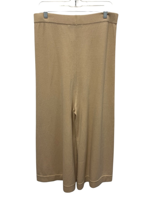Rosetta Getty Size L Light Tan Cashmere Elastic Waist High Waist Crop Pants Light Tan / L