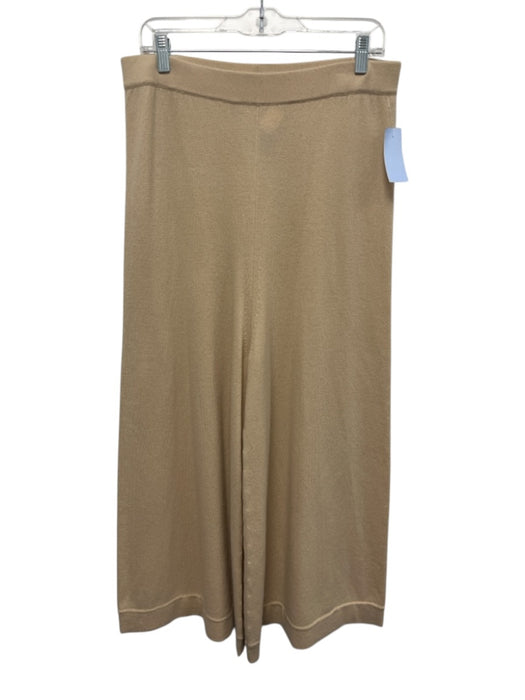Rosetta Getty Size L Light Tan Cashmere Elastic Waist High Waist Crop Pants Light Tan / L