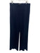 St. John Size 10 Navy Black & Blue Wool Blend Zip & Button High Waist Pants Navy Black & Blue / 10